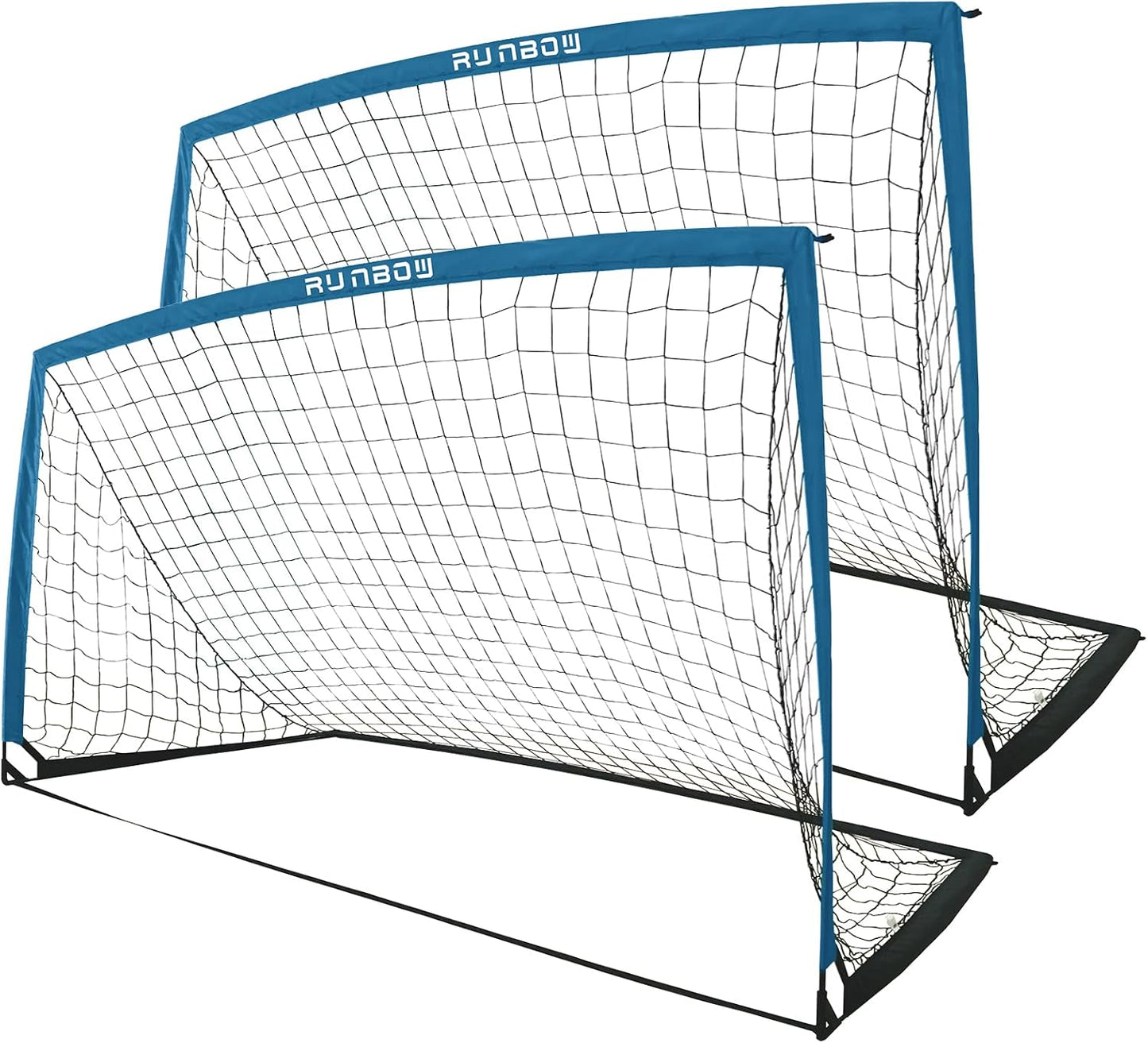 RUNBOW 9x5 FT Kids Soccer Goal - Portable Folding Net for Fun