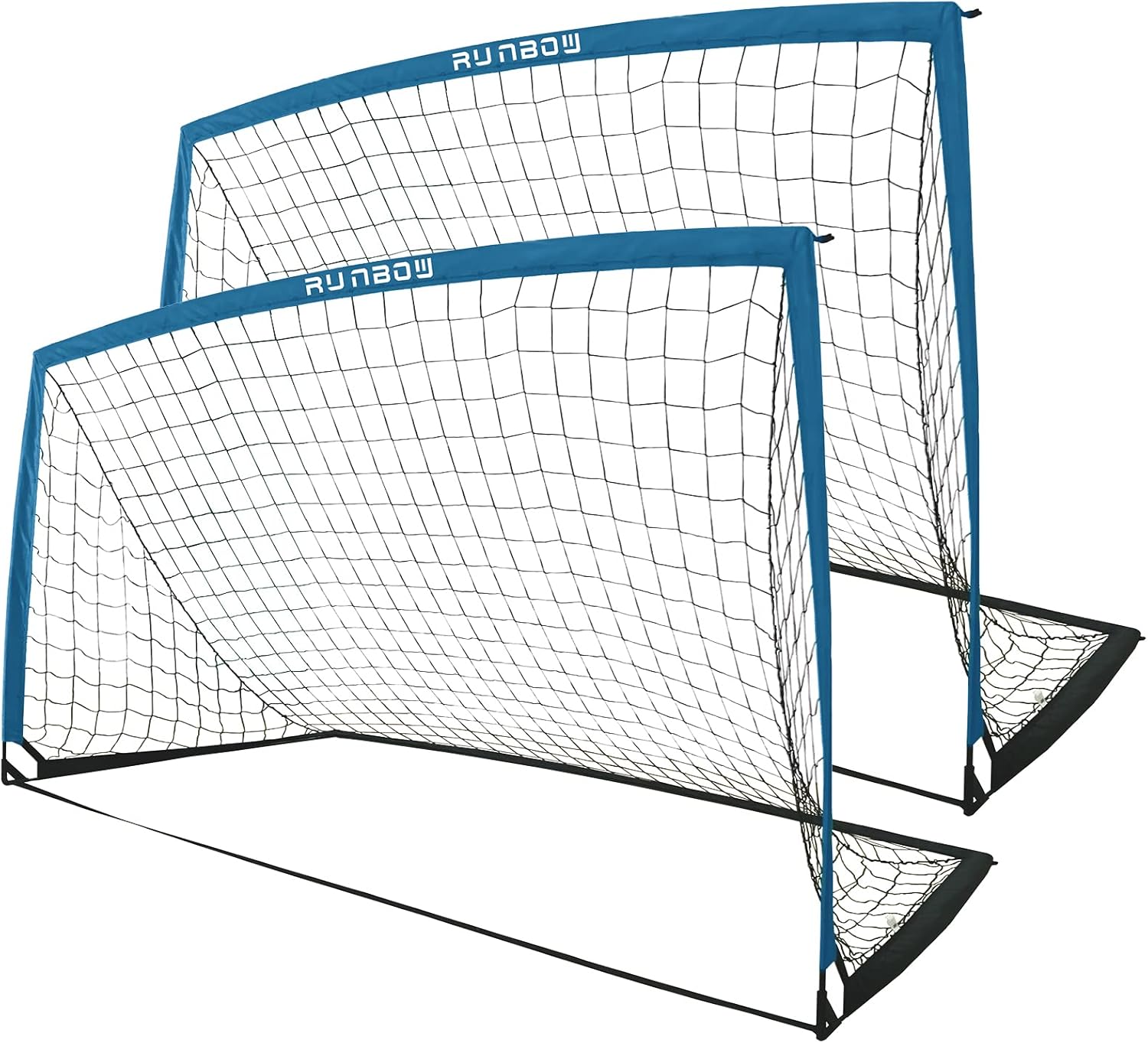 RUNBOW 9x5 FT Kids Soccer Goal - Portable Folding Net for Fun