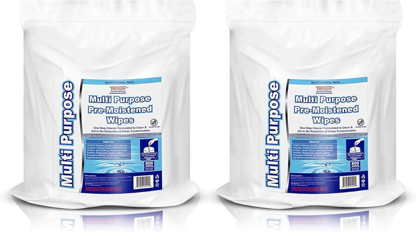 Wet Wipes Bulk - 1600 Count Refill Bags for Dispensers