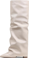 SaraIris Women's Slouchy Knee High Boots - Pointed Toe (Style QJ6Z)