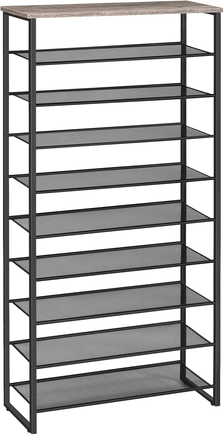 10-Tier Shoe Rack for Entryway, Large Capacity Organizer