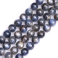 Blue Kyanite 10mm Round Smooth Loose Beads - Gemstone Strand