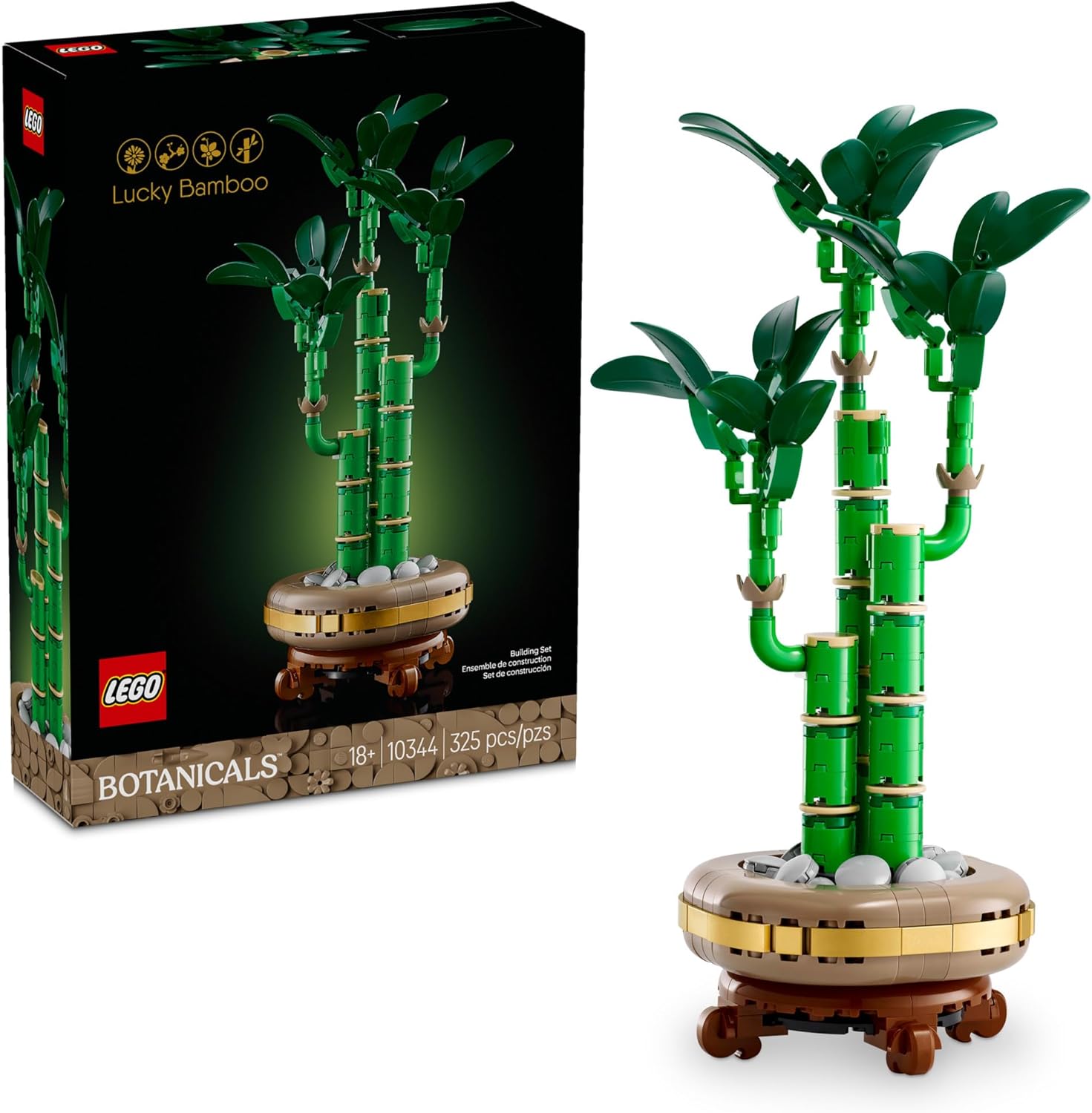 Lucky Bamboo LEGO Set: Artificial Indoor Decor - Perfect Mother's Day Gift