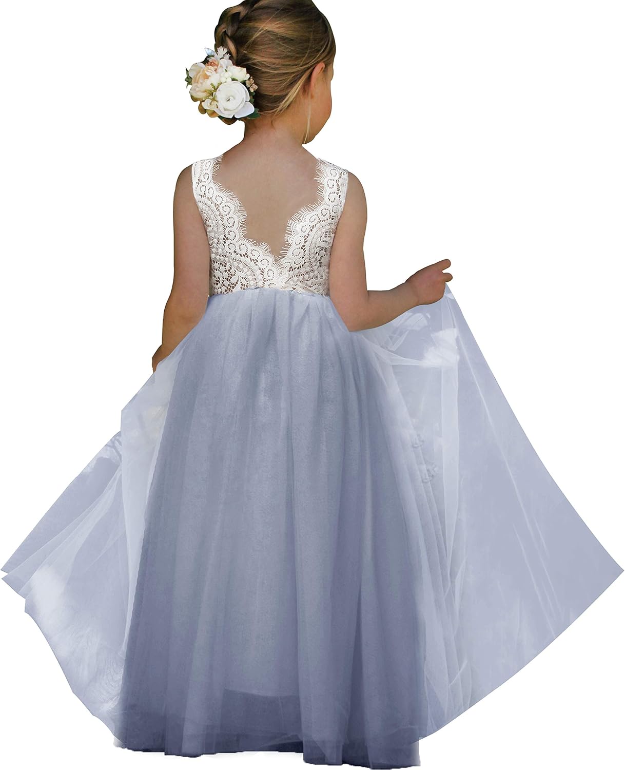 Lace Tulle Flower Girl Dress for Toddler Girls - Ideal for Parties