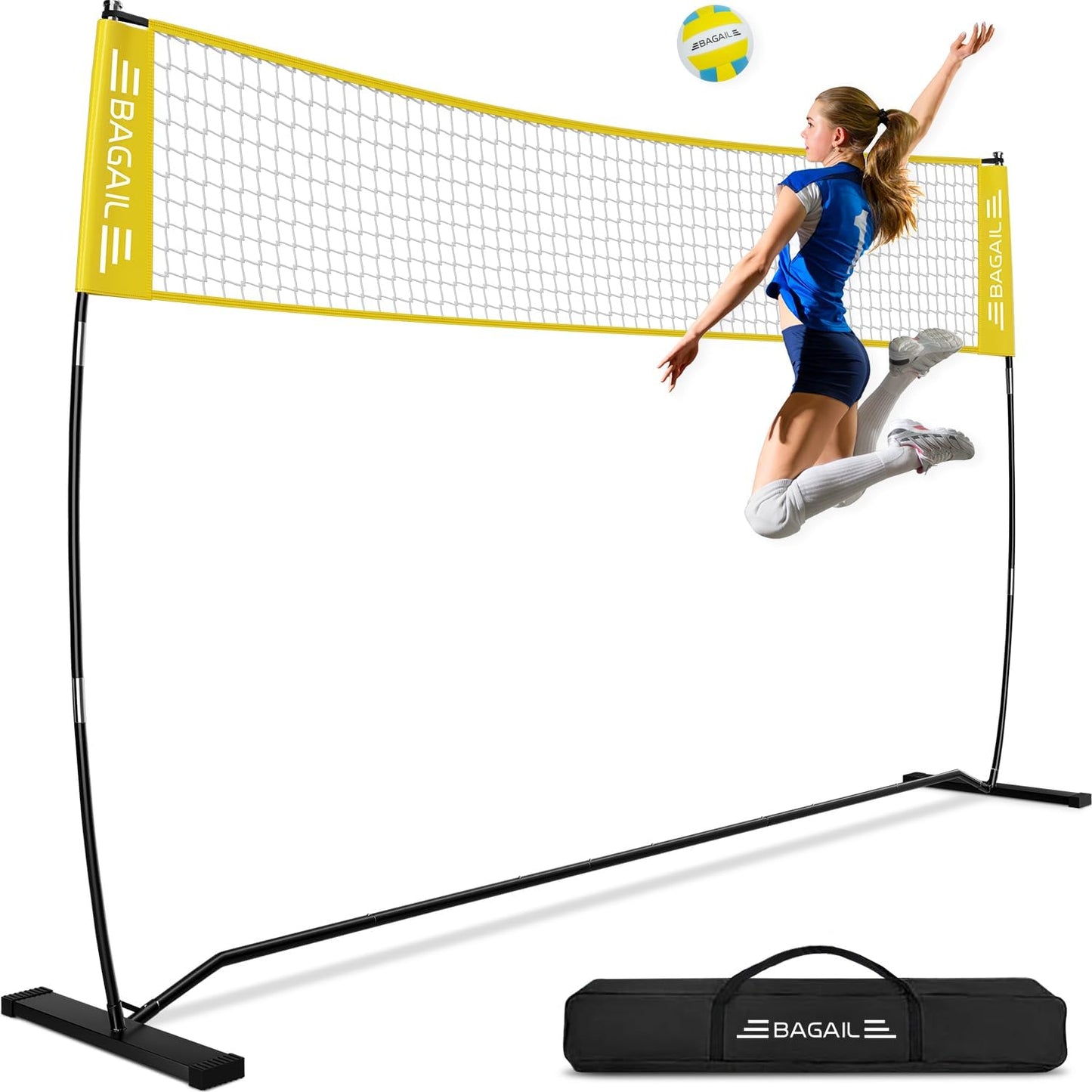 Portable Volleyball Net Set for Backyard Fun and Practice