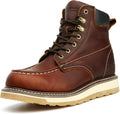 Moc Toe Work Boots for Men Steel Toe Waterproof - Durable Comfort