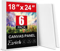 Canvas for Painting 18x24 in 6 Pack - Large Cotton Canvas Boards
