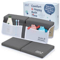 Baby Bath Kneeler and Elbow Rest Pad Set - Gray Quick-Dry Support