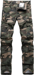 Baylvn Men's Casual Printed Slim Fit Jeans Skinny Denim Pants cotton