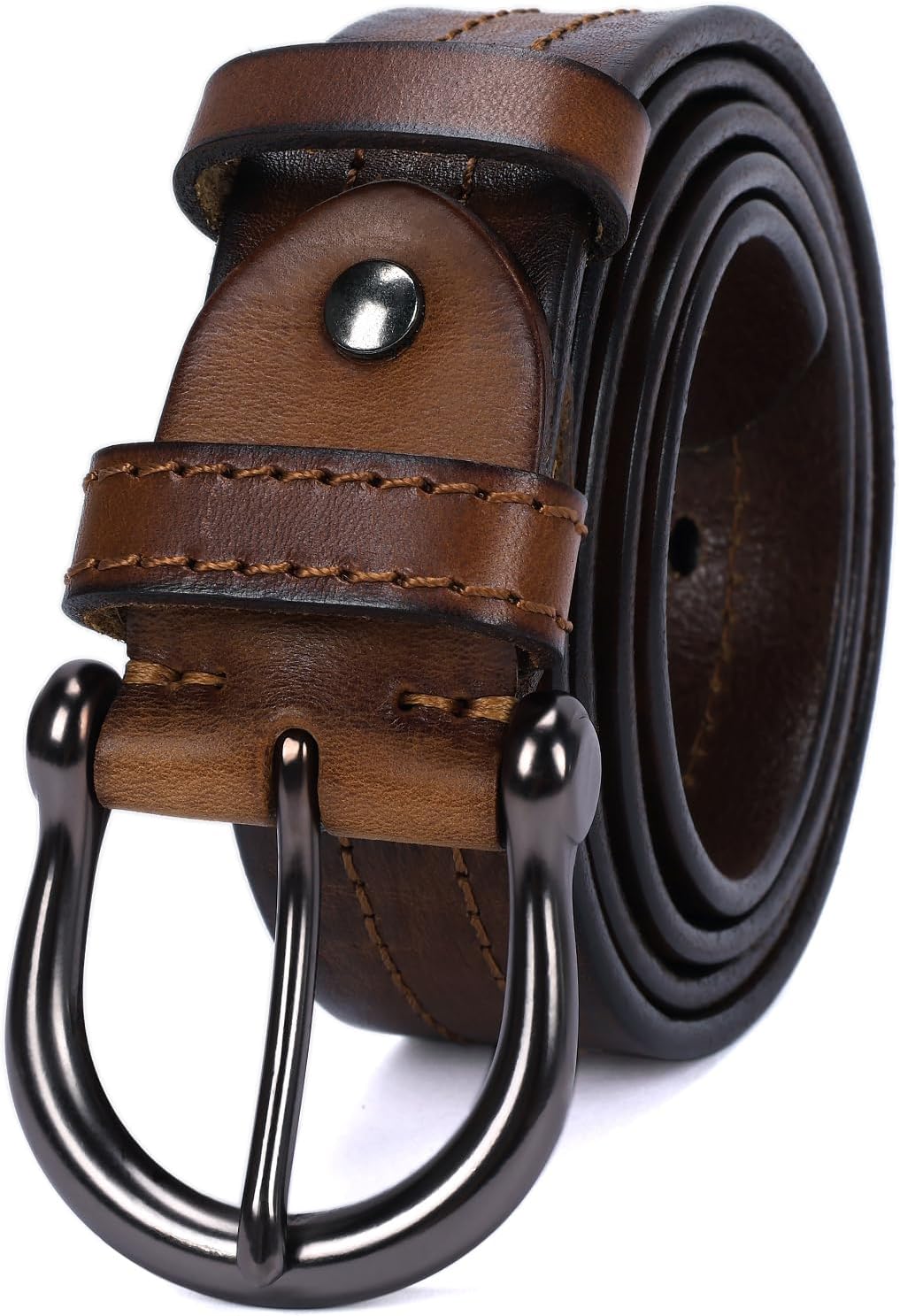 Mens Belts Full Grain Leather Italian Cowboy Belt 1.5 Wide