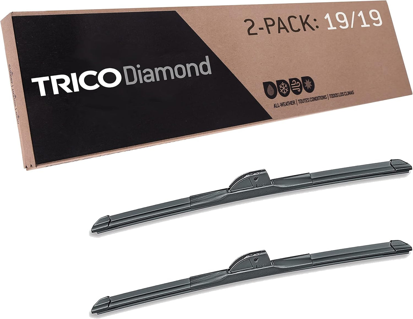 TRICO Diamond 19in Premium Automotive Wiper Blades for All Weather