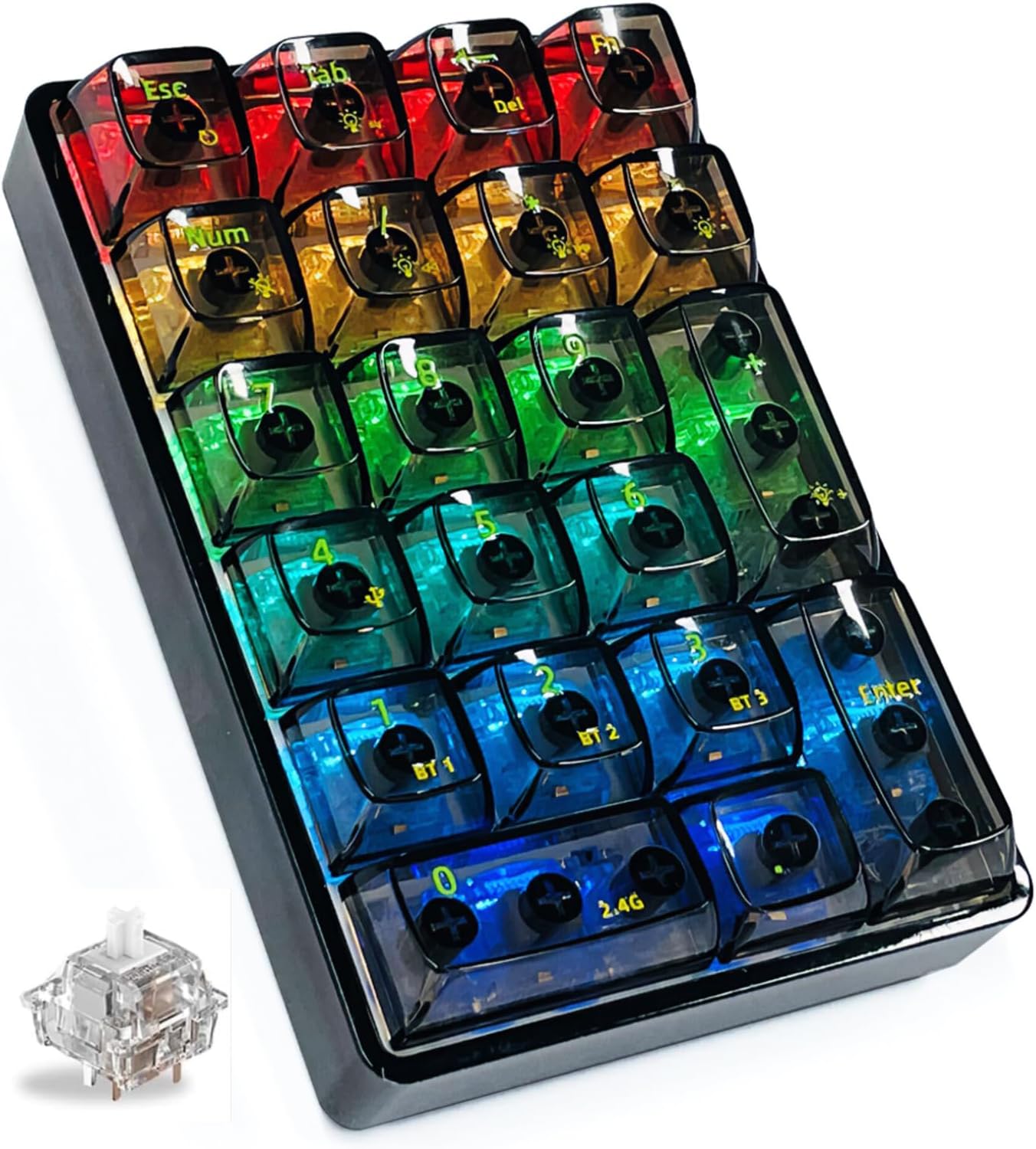 SOLAKAKA K21 RGB Backlit Tri-Mode Wireless Mechanical Numpad