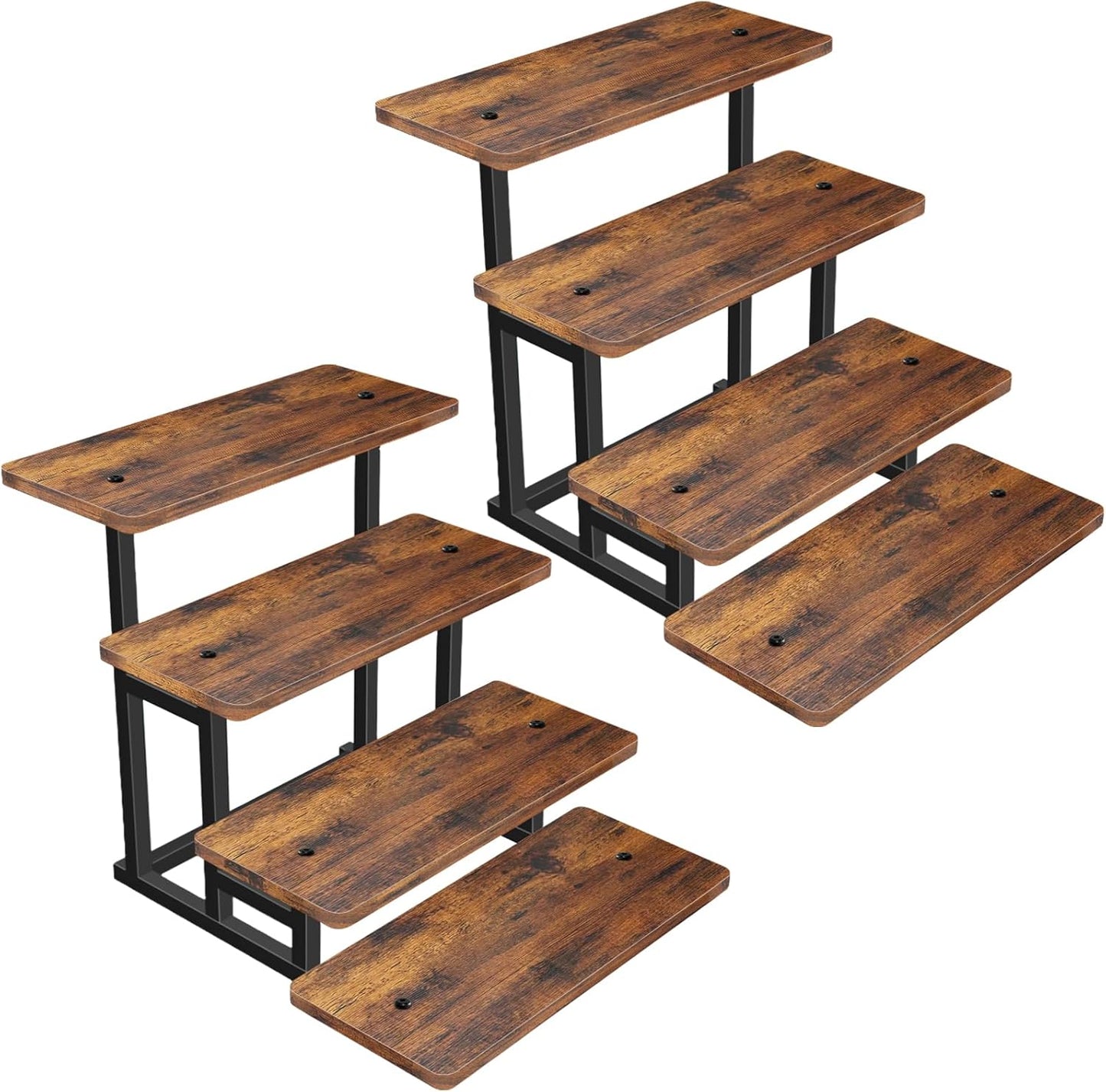 Lily Cupcake Stand for 50 Cupcakes - 2 Pack Wooden Display Set