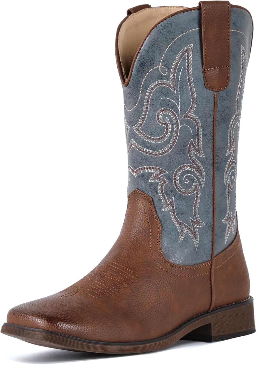IUV Cowboy Boots for Women: Stylish Square Toe Mid Calf Design