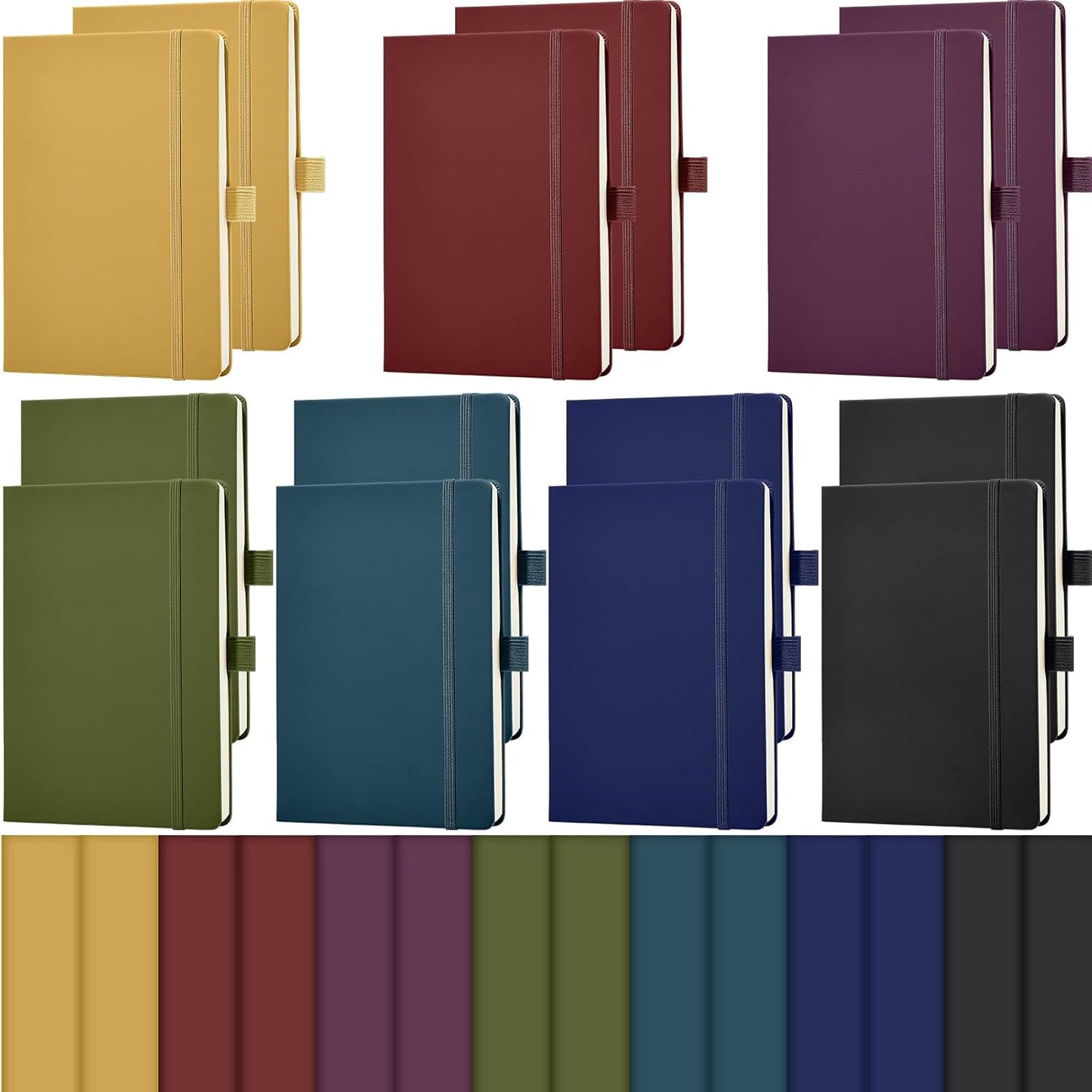 14 Pack A5 Lined Journal Notebooks for School and Work