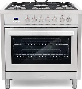 COSMO F965 36 in. Dual Fuel Range with 5 Gas Burners
