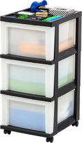 IRIS USA Plastic Drawer Storage Organizer Rolling Cart - Mobile
