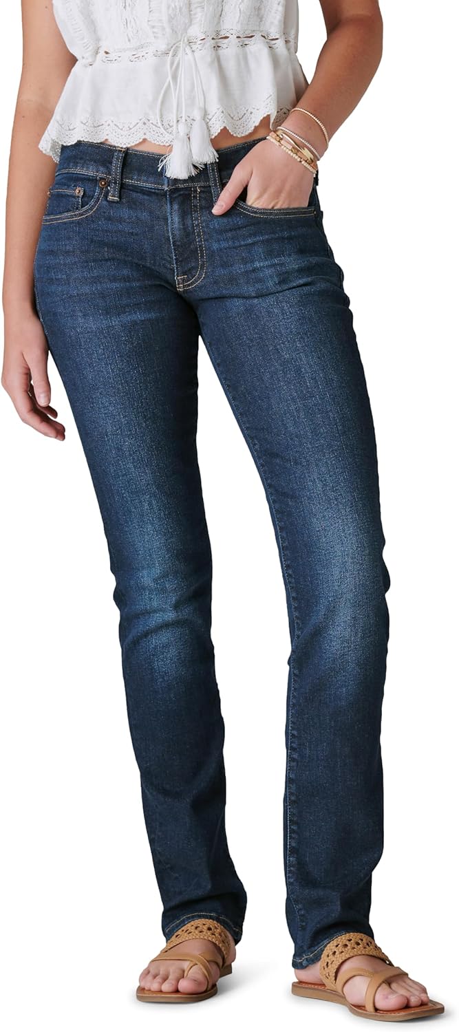 Lucky Brand Women's Mid Rise Sweet Straight Jeans for Comfort