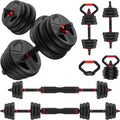 Adjustable dumbbell set 20/35/45/55/70/90lbs - Compact 4 in 1 Home Gym