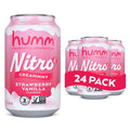 Humm Nitro Kombucha Strawberry Vanilla - Creamy Smooth Probiotic Drink