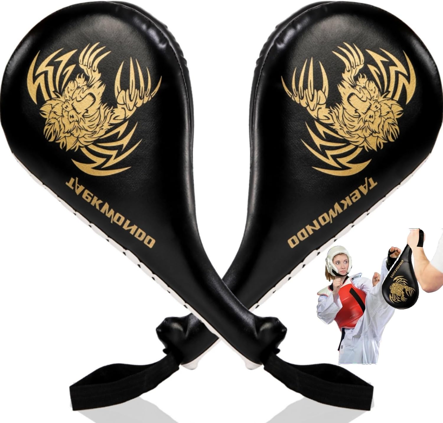 Ultimate Martial Arts Training Pads - 2 Pack, Youth/Adult, Black