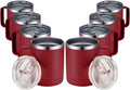 MEWAY 12oz Stainless Steel Coffee Mug Set of 8 - Insulated Travel