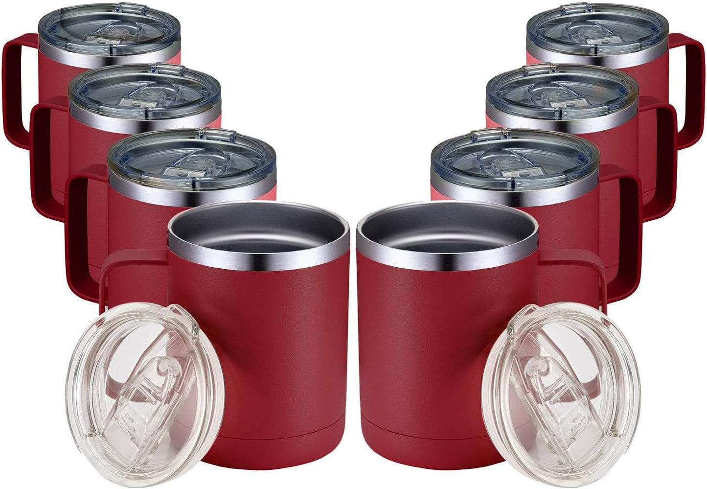 MEWAY 12oz Coffee Mug Set of 8 - Insulated Travel Tumblers