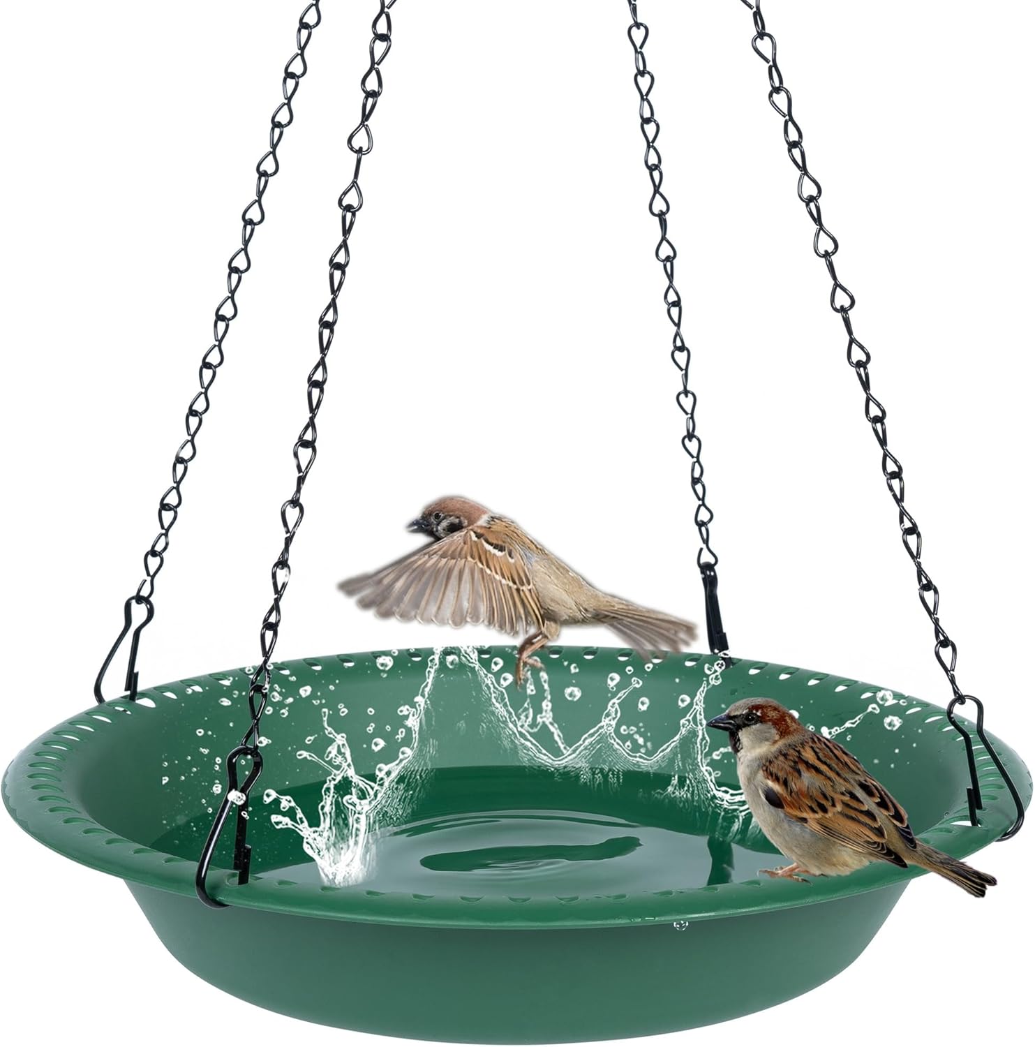Bird Baths for Outdoors Heavy Duty - 16 inch Bird Bath Bowl