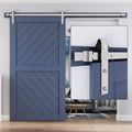 EaseLife 9 ft Brushed Nickel Sliding Barn Door Hardware Track Kit
