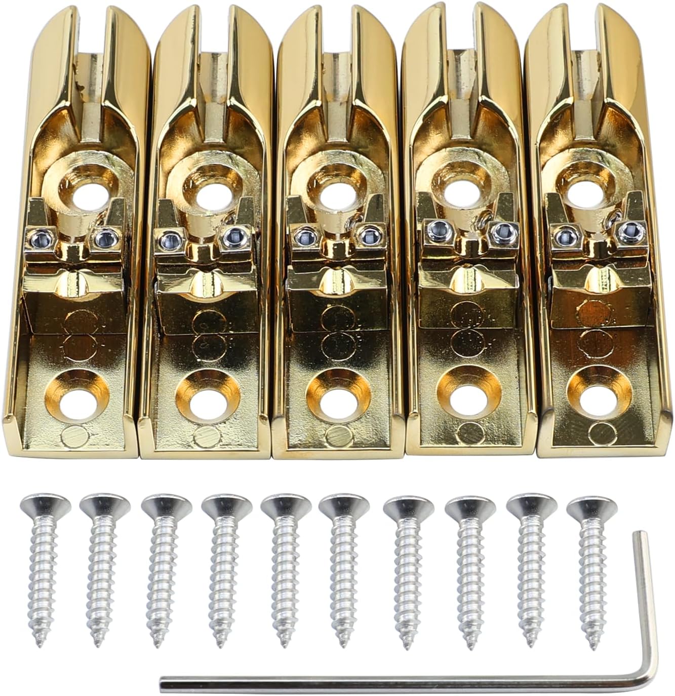 Bass Guitar Bridge with Zinc Alloy Saddle for 5 String Electric