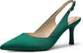 Women's Slingback Kitten Heels Closed Pointed Toe Pumps (Style RKZW)