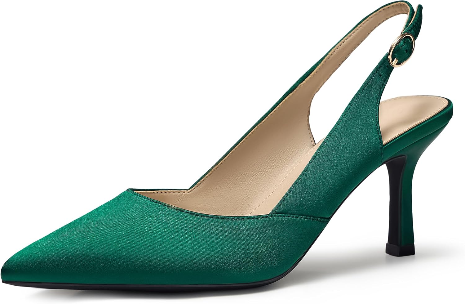 Women's Slingback Kitten Heels Closed Pointed Toe Pumps for Events