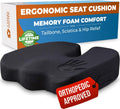 Seat Cushion for Office Chairs - Firm Coccyx Relief for Long Sitting