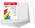 Simetufy 12 Pack 16x20 Canvas Panels - Large Triple Primed Pack