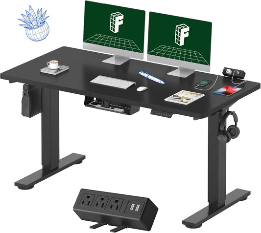 Electric Stand Up Desk with Cable Management
