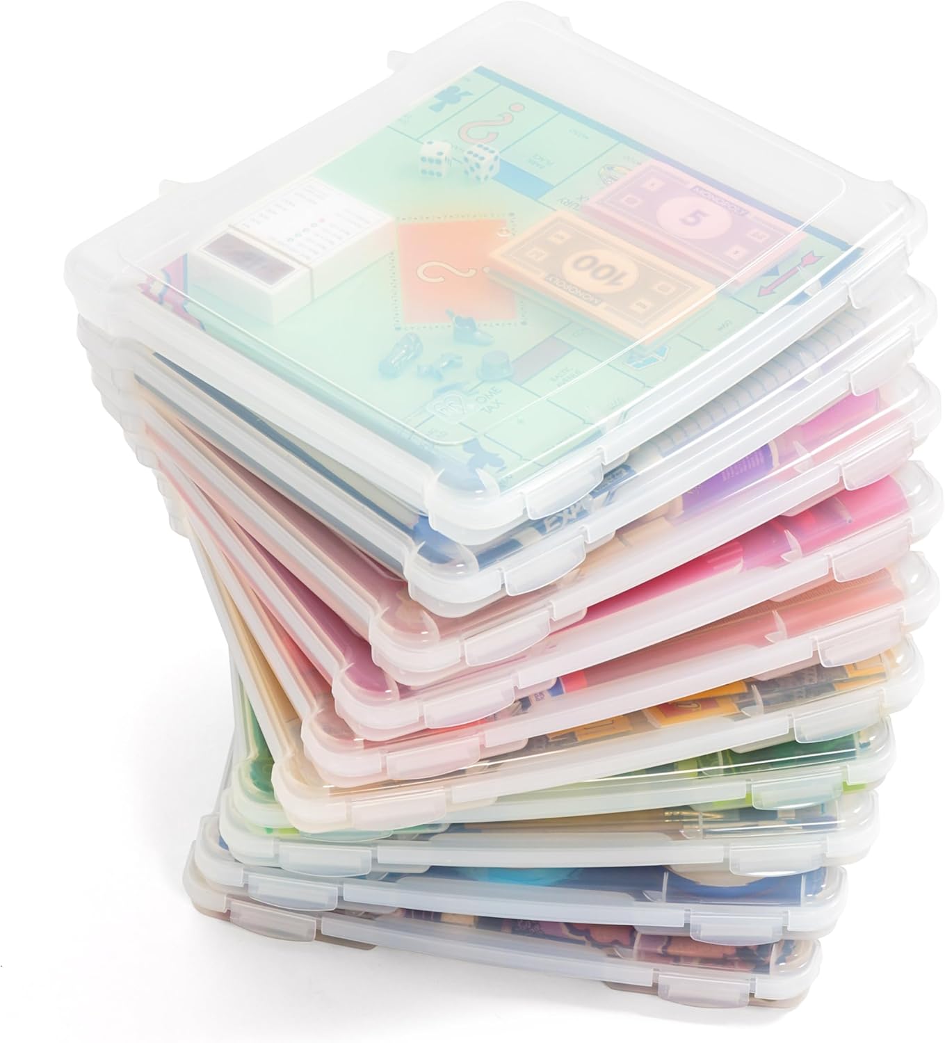 IRIS USA Board Game Storage Craft Organizer Box for Hobbies
