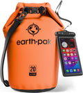 Earth Pak 20L Waterproof Dry Bag Roll Top Backpack - Kayak Ready