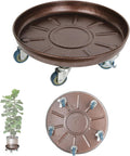 Heavy Duty Plant Caddy with Solid Rubber Wheels - Lockable 14 in 2PACK