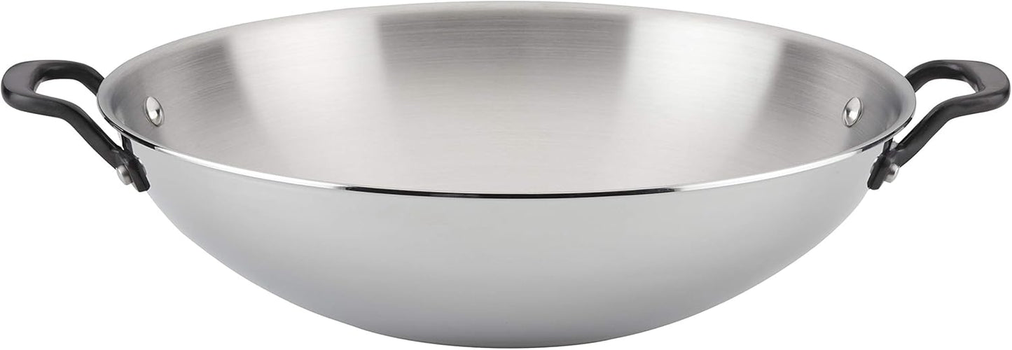 KitchenAid 5-Ply Clad Stainless Steel Wok for Versatile Cooking