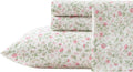 King Sheet Set Cotton Percale Bedding - Super Soft Bonnie Pink