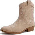 Western Cowgirl Cowboy Ankle Boots Mid Calf - Comfortable Everyday