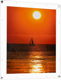 Magnetic Acrylic Frame 12x16 with Chrome Standoffs - Floating Display