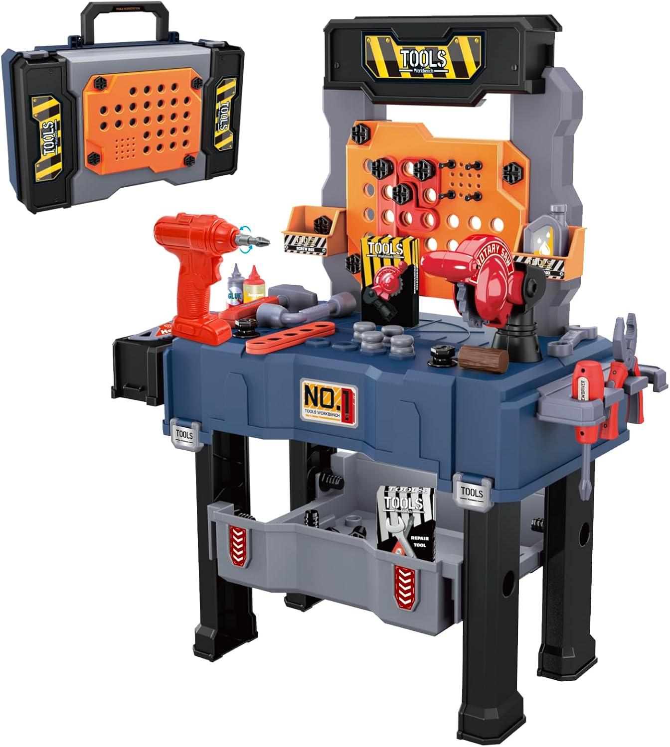 MUGEYMYD Kids Tool Bench Set for Creative Pretend Play Fun