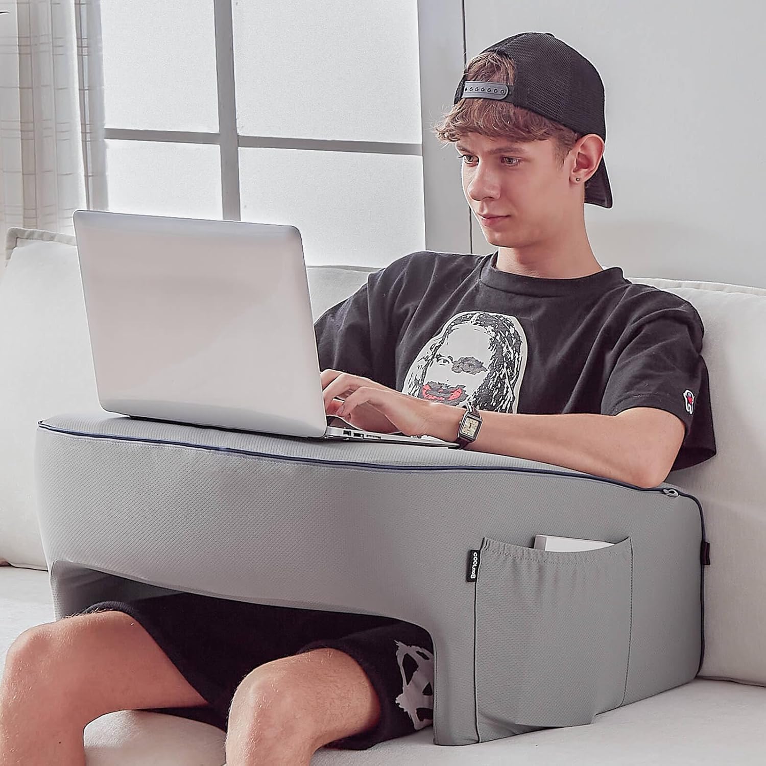 Memory Foam Lap Desk Pillow - Comfortable Multi-Tasking Companion