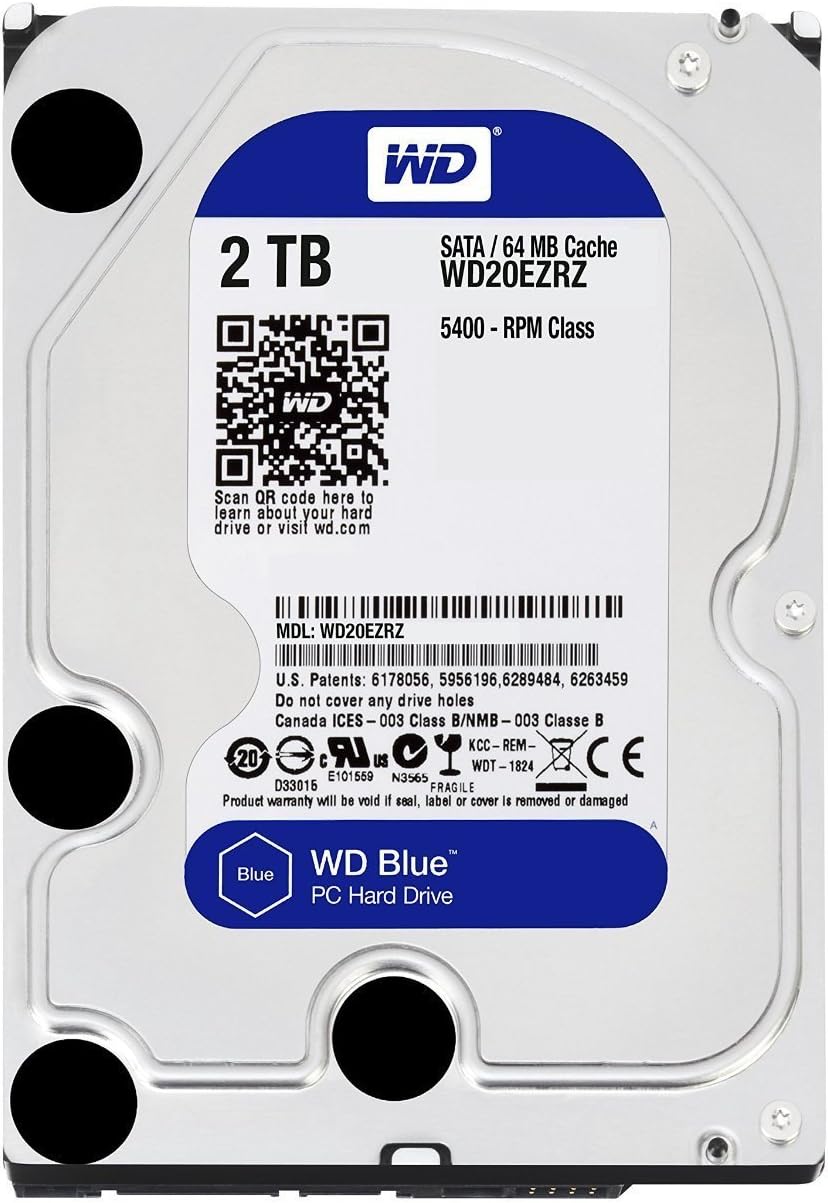 Western Digital 2TB WD Blue PC Internal Hard Drive for Reliability