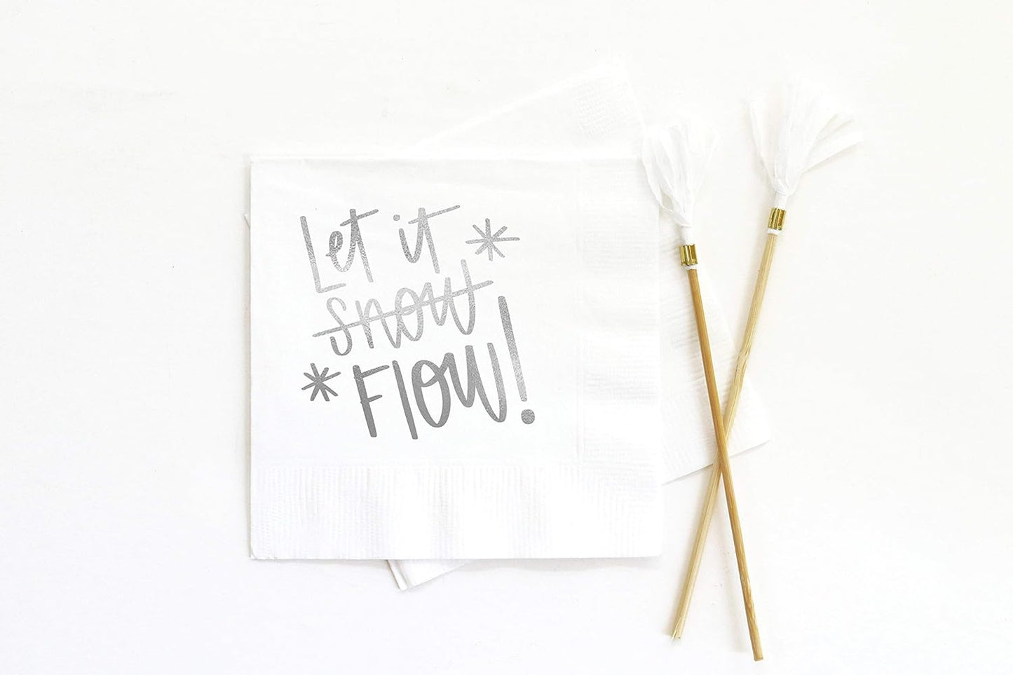 Handmade Funny Christmas Cocktail Napkins