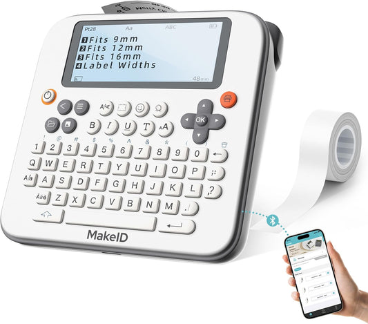 Makeid E1 Label Maker - Bluetooth Rechargeable QWERTY Device