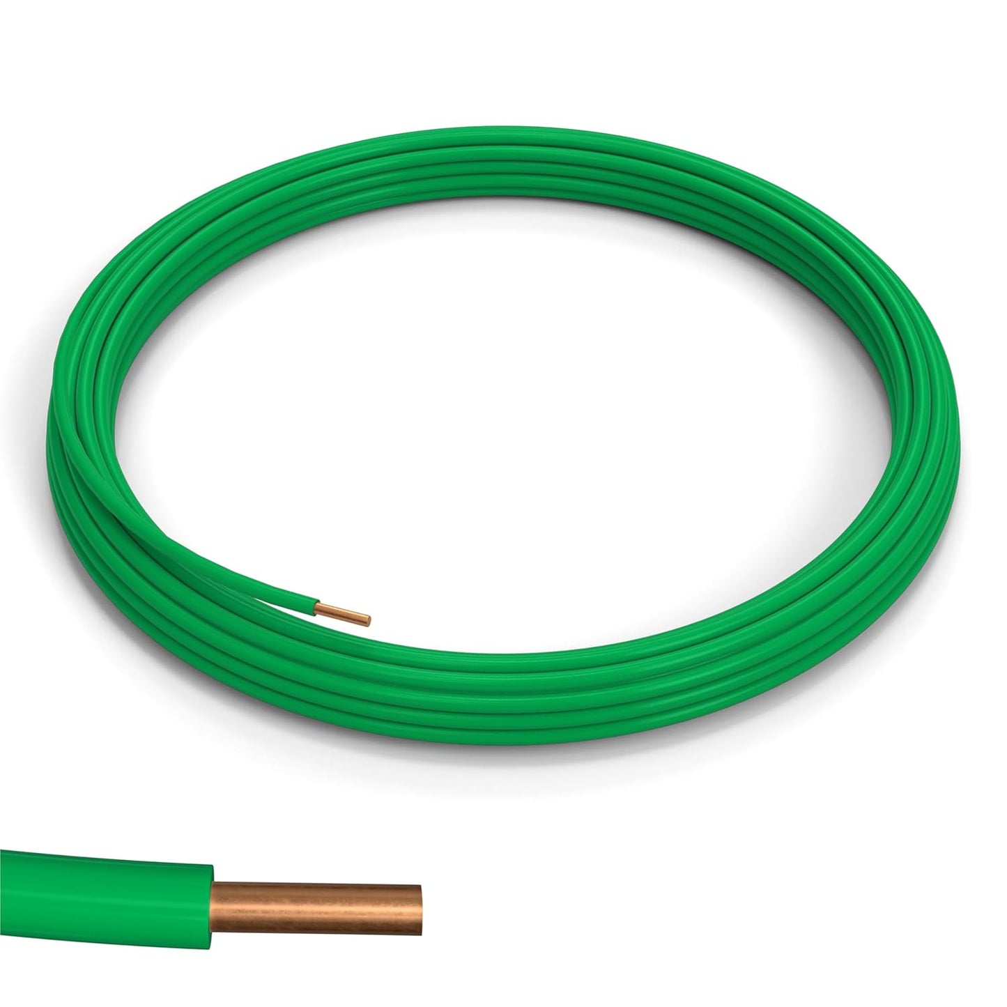 25 FT 10 AWG Solid Copper Wire for Grounding and Electrical Use
