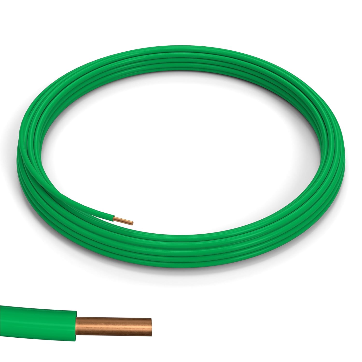 25 FT 10 AWG Solid Copper Wire for Grounding and Electrical Use