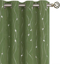 Olive Green Blackout Curtains 95 Inch Length for Living Room